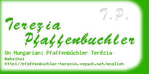 terezia pfaffenbuchler business card