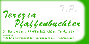 terezia pfaffenbuchler business card